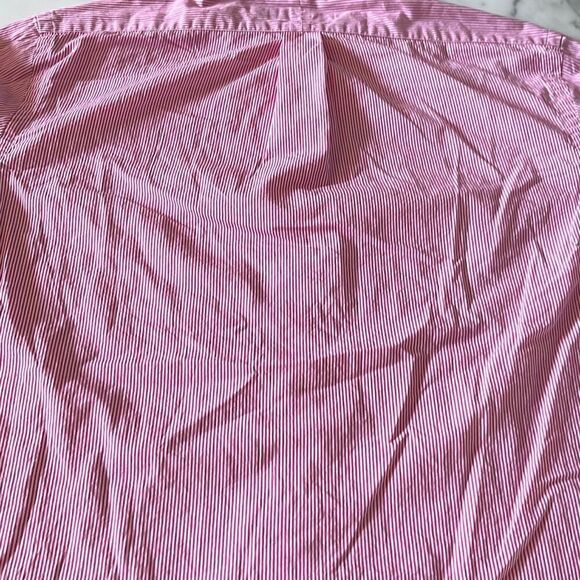 Polo Ralph Lauren Pinstripe Red/White Button Down Shirt Mens L - Picture 5 of 7
